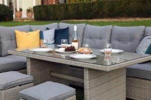Supremo Barcelona Modular Dining Set with Lava Cushions