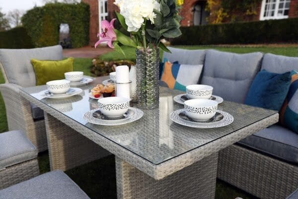 Supremo Barcelona Lounge Dining Set with Lava Cushions