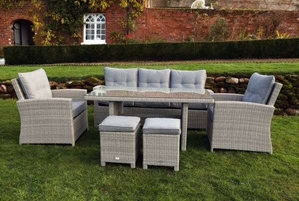Supremo Barcelona Lounge Dining Set with Lava Cushions