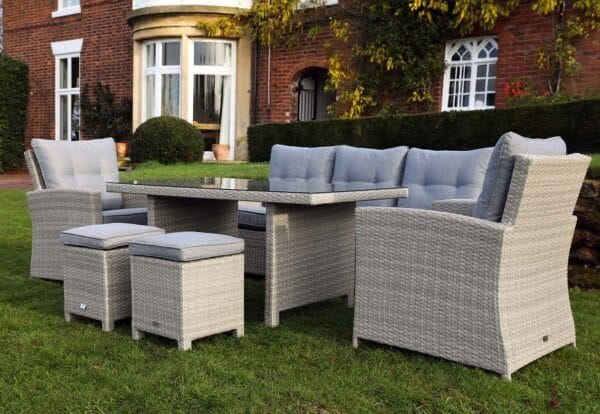 Supremo Barcelona Lounge Dining Set with Lava Cushions
