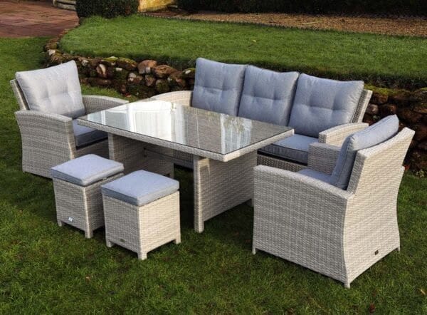 Supremo Barcelona Lounge Dining Set with Lava Cushions