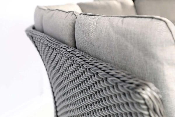 Supremo Rydal Curved Modular Dining Set – Storm Grey Weave