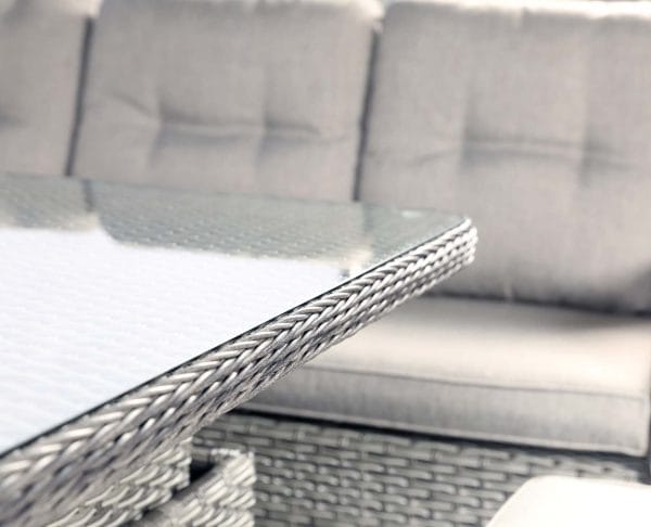 Supremo Rydal Curved Modular Dining Set – Storm Grey Weave