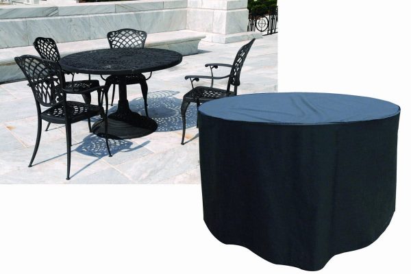 Garland 4-6 Seater Round Furniture Set Cover Black