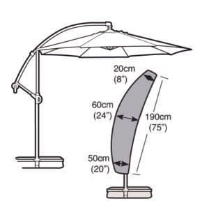 Garland Small Sail Parasol Cover Black Garland Small Sail Parasol Cover Black