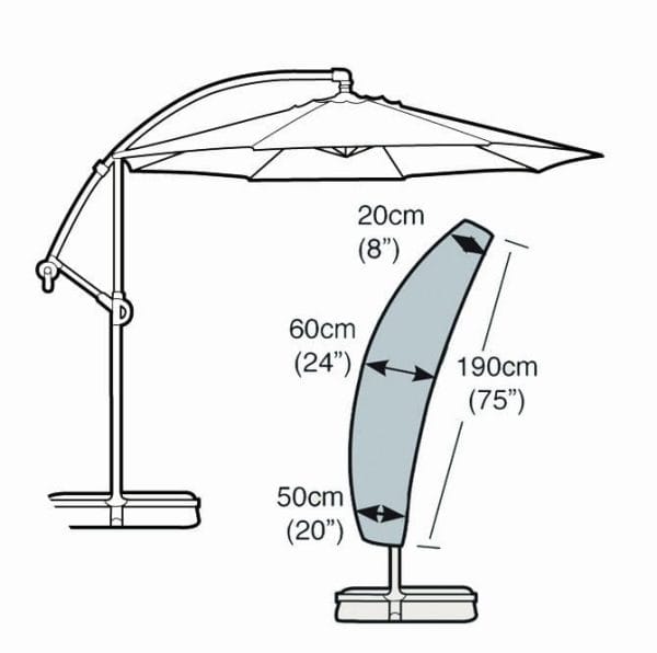Garland Small Sail Parasol Cover Black Garland Small Sail Parasol Cover Black