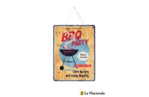La Hacienda Corrugated BBQ Party Sign