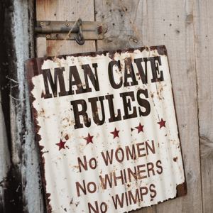 La Hacienda Corrugated Man Cave Wall Sign