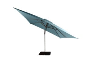 Supremo Provence Deluxe Square Free Arm Parasol & Base -3m x 3m – Duck Egg Blue