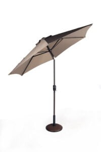 Supremo Riviera Deluxe Crank Parasol – 3M – Taupe