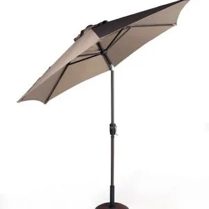 Supremo Riviera Deluxe Crank Parasol – 3M – Taupe
