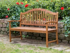 Alexander Rose Acacia Serpentine Bench – 5ft