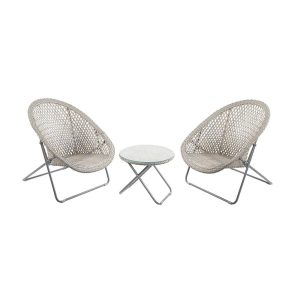 Tobs Folding Faux Rattan Set