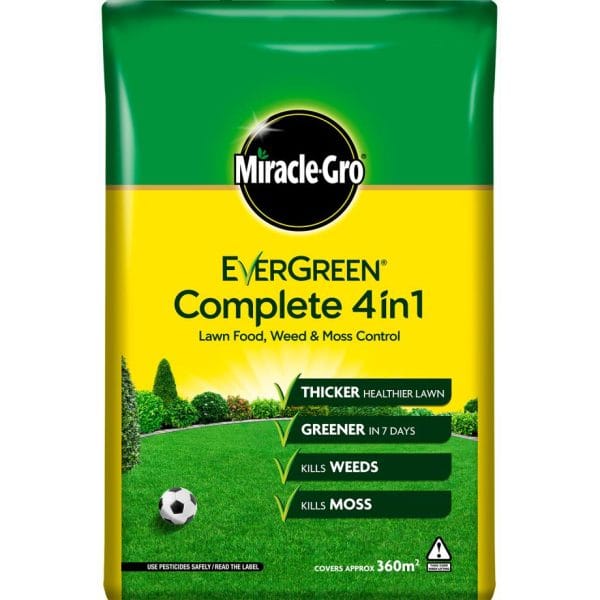 MIRACLE GRO? EVERGREEN? COMPLETE 4 IN 1 360sqm + 10% EXTRA FREE