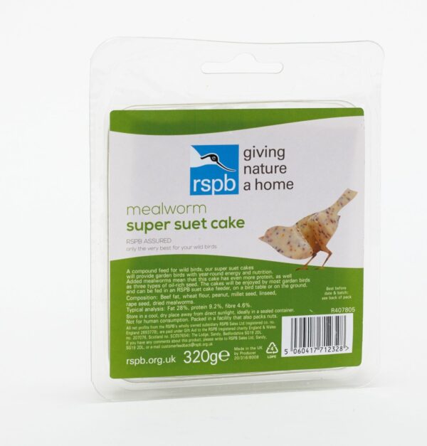 Rspb Mealworm Super Suet Cake – 320G