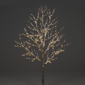 Copper Wire Frosted Brown Twig Tree With 300 Warm White LEDs – 1.2m