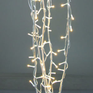 Premier  Silver Twig with 80 Warm White Rice Lights – 1.2m