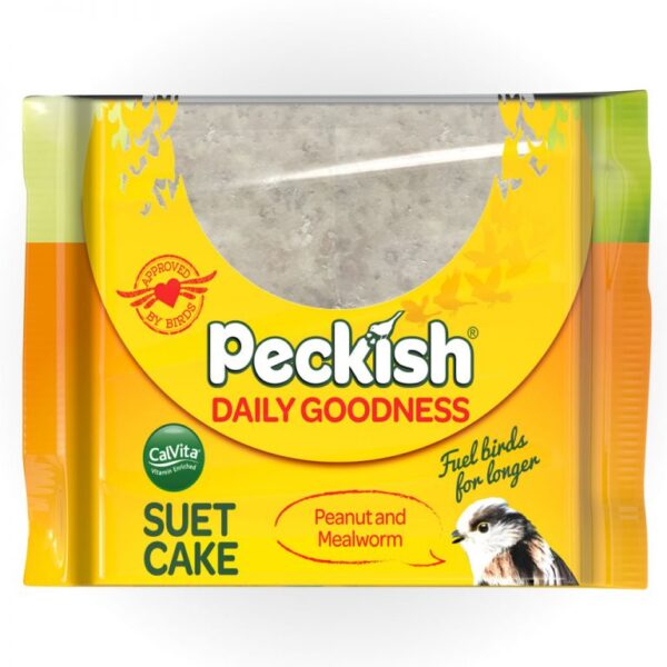 Peckish Daily Goodness Peanut & Mealworm Suet Cake – 300g – 3 for £5