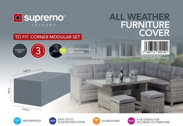 Supremo Corner Modular Set All Weather Furniture Cover