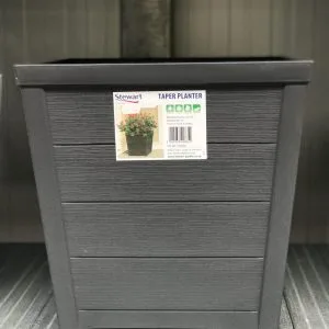 Stewart Garden – Taper Planter – 40 x 40 x 40 cm – Grey Stewart Garden – Taper Planter – 40 x 40 x 40 cm – Grey