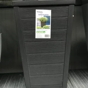 Stewart Garden – Taper Planter – 37 x 37 x 57 cm – Grey