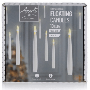 Floating Candle with Remote Control – 10pcs – 15cm