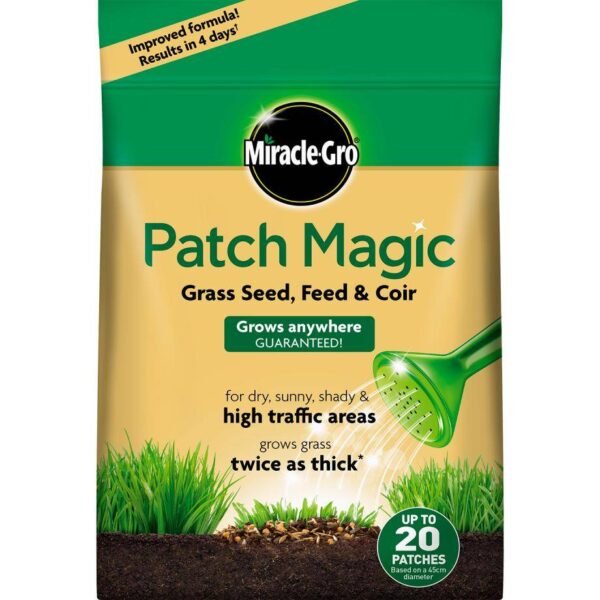 Miracle-Gro® Patch Magic® Grass Seed, Feed &Amp; Coir – Upto 20 Patches
