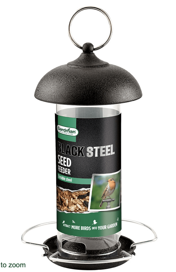 Gardman Black Steel Seed Feeder – Standard