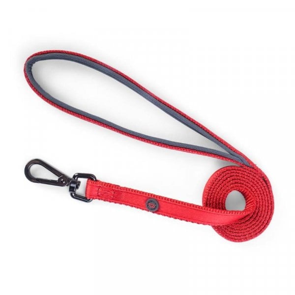 Zoon Uber-Activ Padded Dog Lead – Red – 120 X 1.5Cm (S)