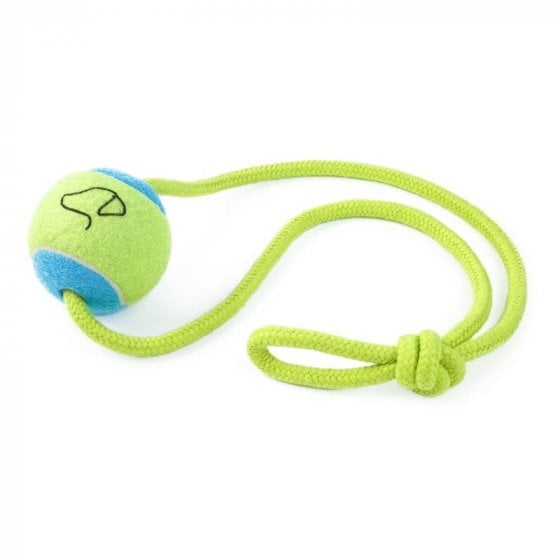Zoon Pooch Tennis Ball On A Rope – 6.5Cm