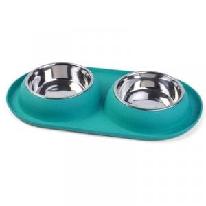 Zoon Twin Bowl Feeding Tray S/S