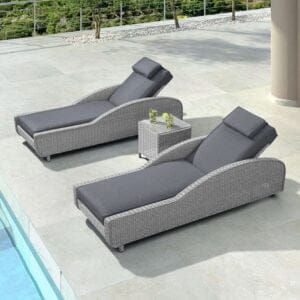 Nova – Heritage Madison Sun Lounger Set – White Wash