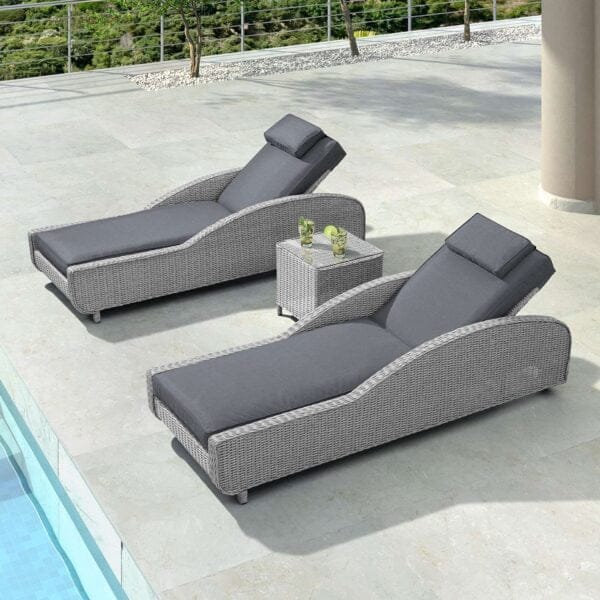 Nova – Heritage Madison Sun Lounger Set – White Wash