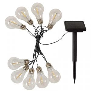 Smart – Retro Solar String Lights – 10 Bulbs