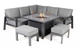 Supremo Melbury Compact Mini Corner Set with Firepit table