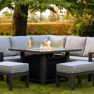 Supremo Melbury Compact Mini Corner Set with Firepit table