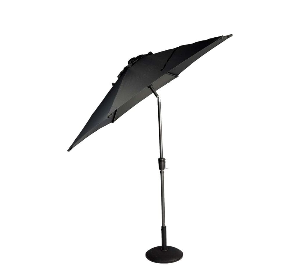Supremo Riviera Deluxe Crank Parasol 3M Grey Burleydam Garden Centre