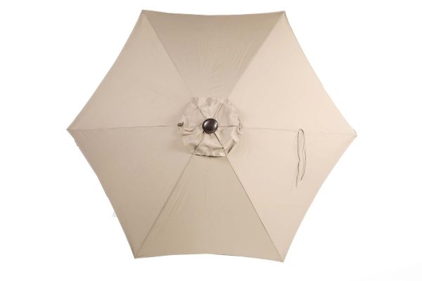 Supremo Monaco Free-Arm Parasol with Built-in LED Lights – 2.6M Square – Taupe