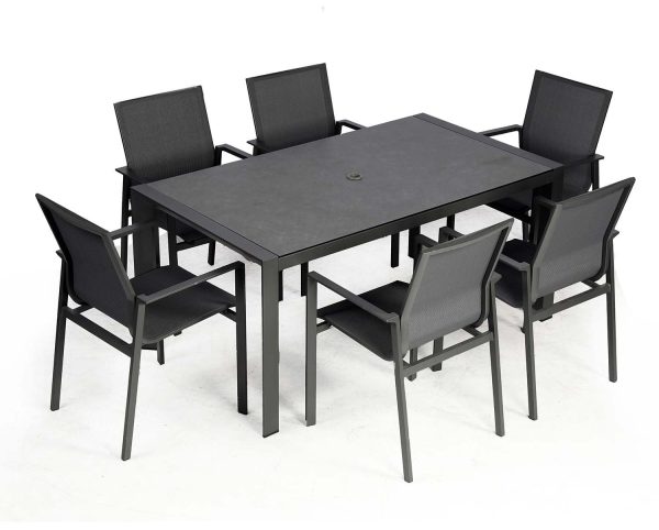 Supremo – Portabello 6 Seat Rectangular Dining Set