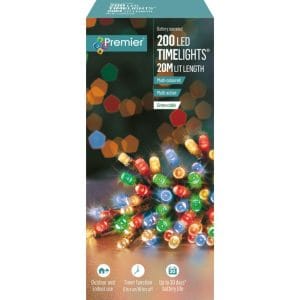 Premier Multi Action Battery Operated LED Lights – Multicoloured – 200 Lights