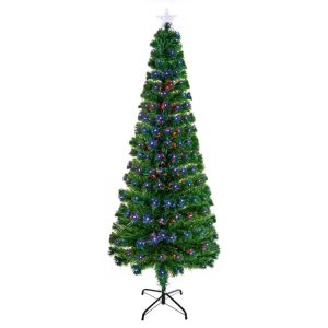Premier Slim LED Star Fibre Optic Tree – Colour Changing – 1.2m