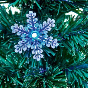 Premier Fibre Optic Tree with Colour Switch Snowflakes – 1.2m