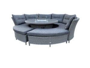 Supremo Amalfi Deluxe Round Firepit Bench Set