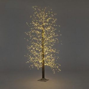 Snowtime Black Micro Dot Tree – 1300 Warm White LEDs – 1.8m – (Branches to the base)
