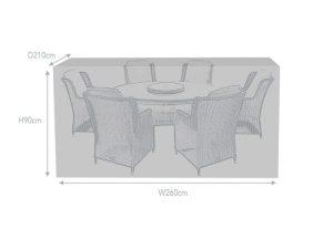 Supremo 6 Seat Oval Set All Weather Furniture Cover