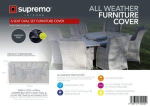 Supremo 6 Seat Oval Set All Weather Furniture Cover
