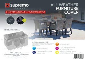 Supremo 6 Seat Rectangular Set All Weather Furniture Cover