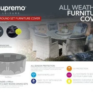Supremo 6 Seat Round Set All Weather Furniture Cover