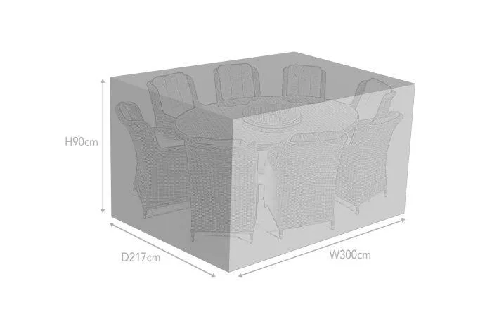 Supremo 8 Seat Oval Set All Weather Furniture Cover - Burleydam