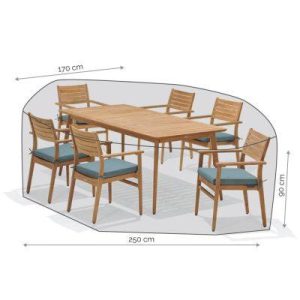 Lifestyle Garden Furniture 6 Seat Rectangular Dining Set Cover